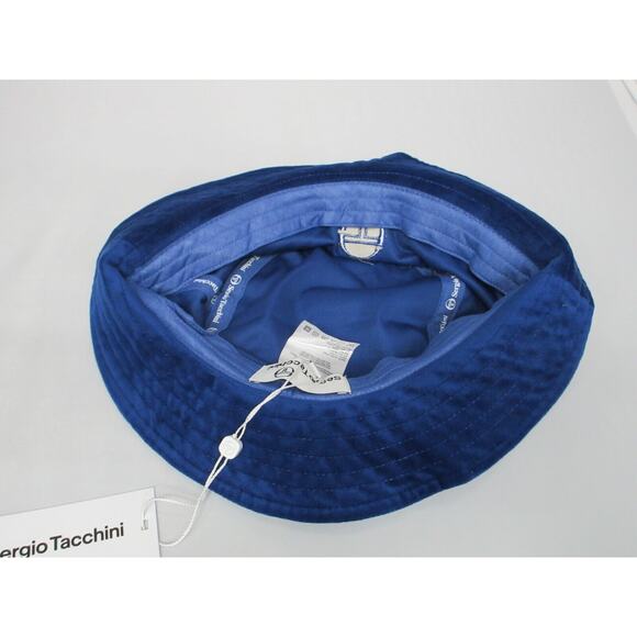 NWT Sergio Tacchini Sovana Mazarine Blue Velour Men's Bucket Hat - Picture 15 of 16